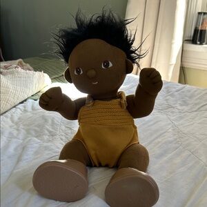 Olliella Plush Doll in Mustard Romper